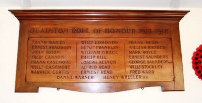 Roll of Honour Memorial Plaque 