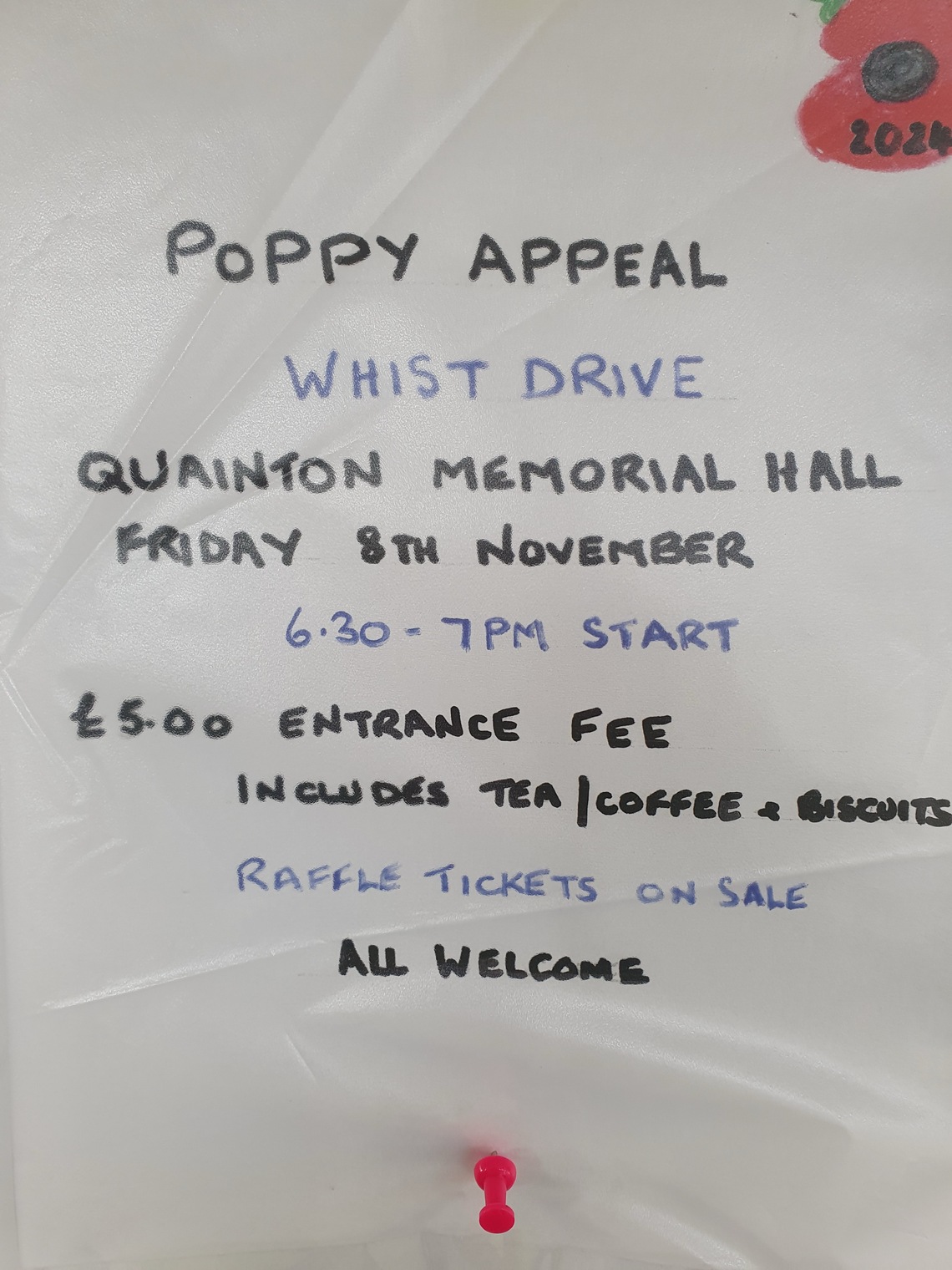 2024 Poppy Appeal Whist Drive