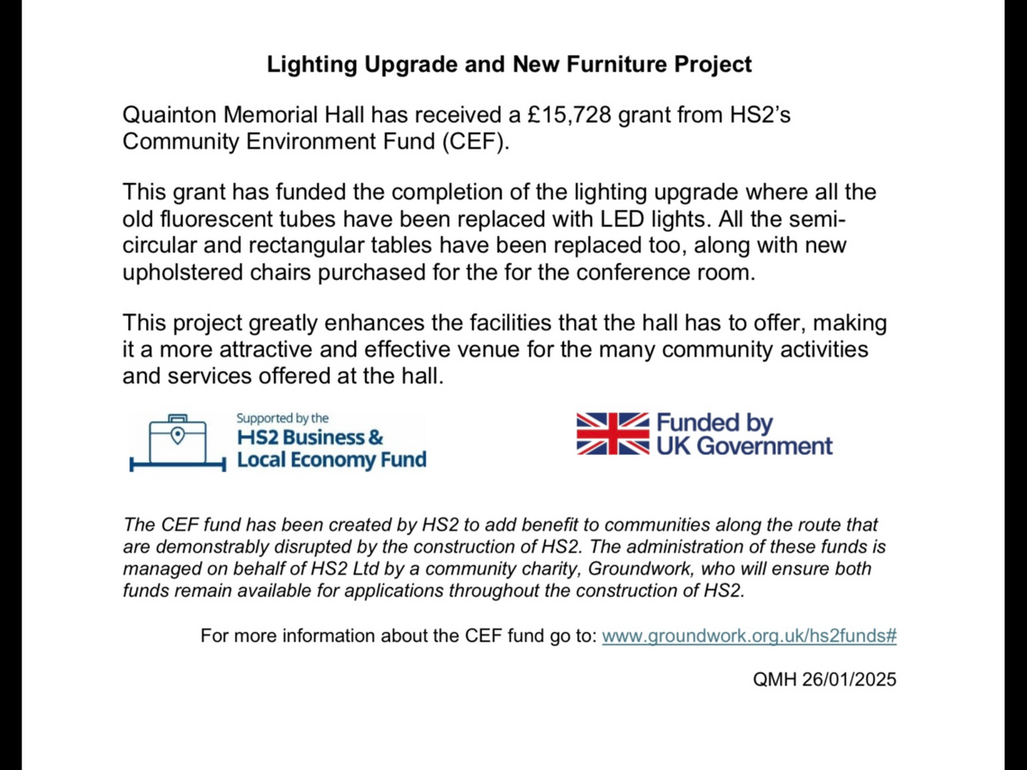 New furniture and lighting project update 2025